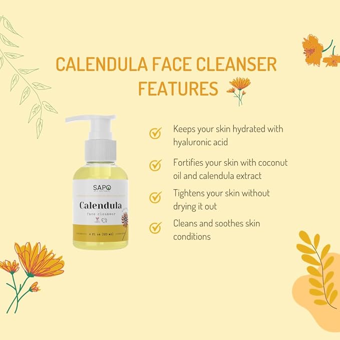 Calendula Face Wash with Hyaluronic Acid & Coconut Oil
