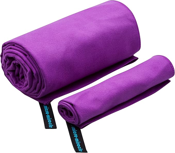 XXL Travel Towel - 2 Quick Dry and Extra Soft Microfiber Towels
