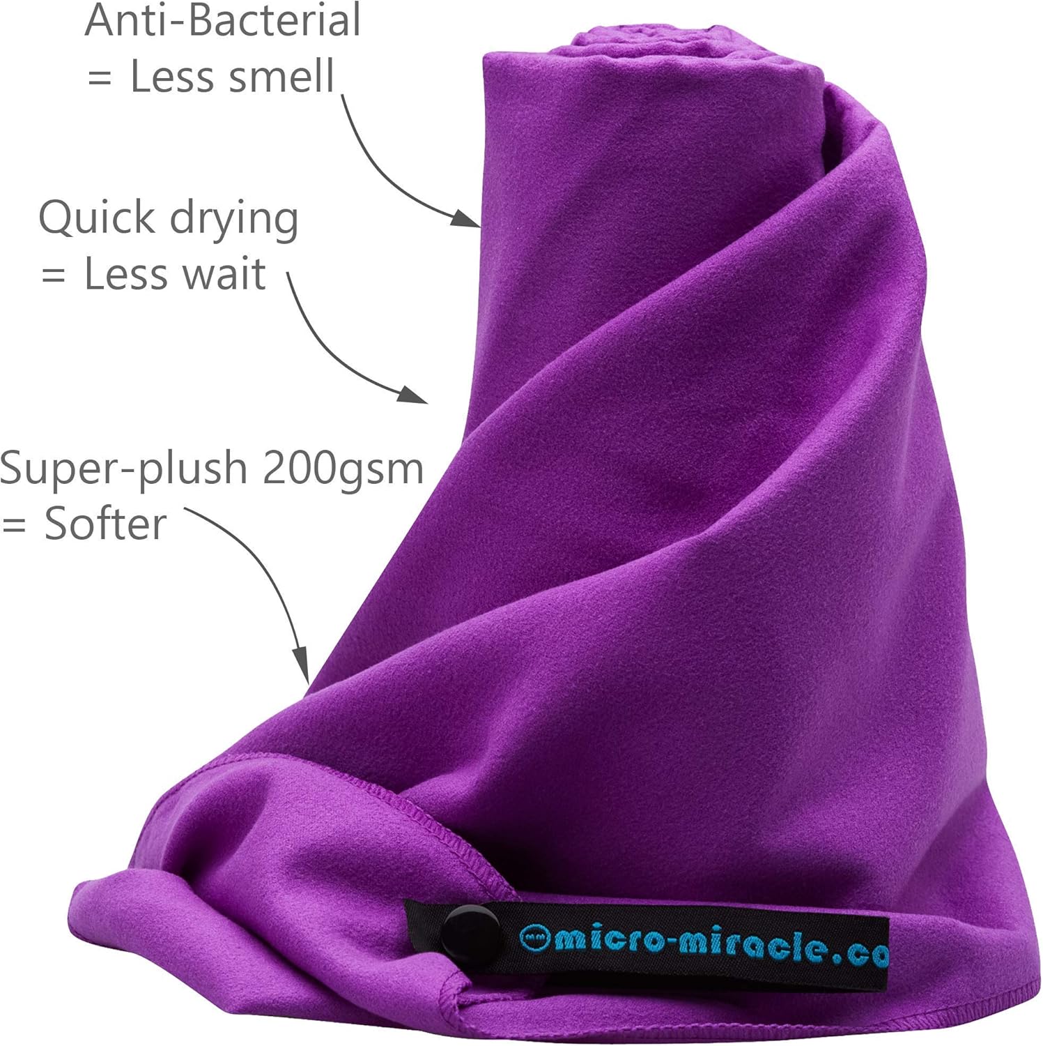 XXL Travel Towel - 2 Quick Dry and Extra Soft Microfiber Towels